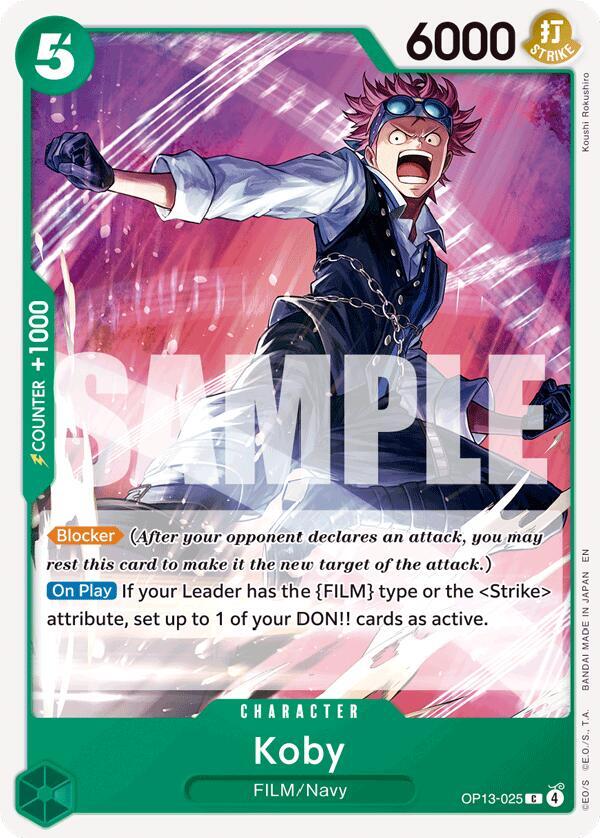 Koby OP13-025 Common Carrying On His Will One Piece Near Mint