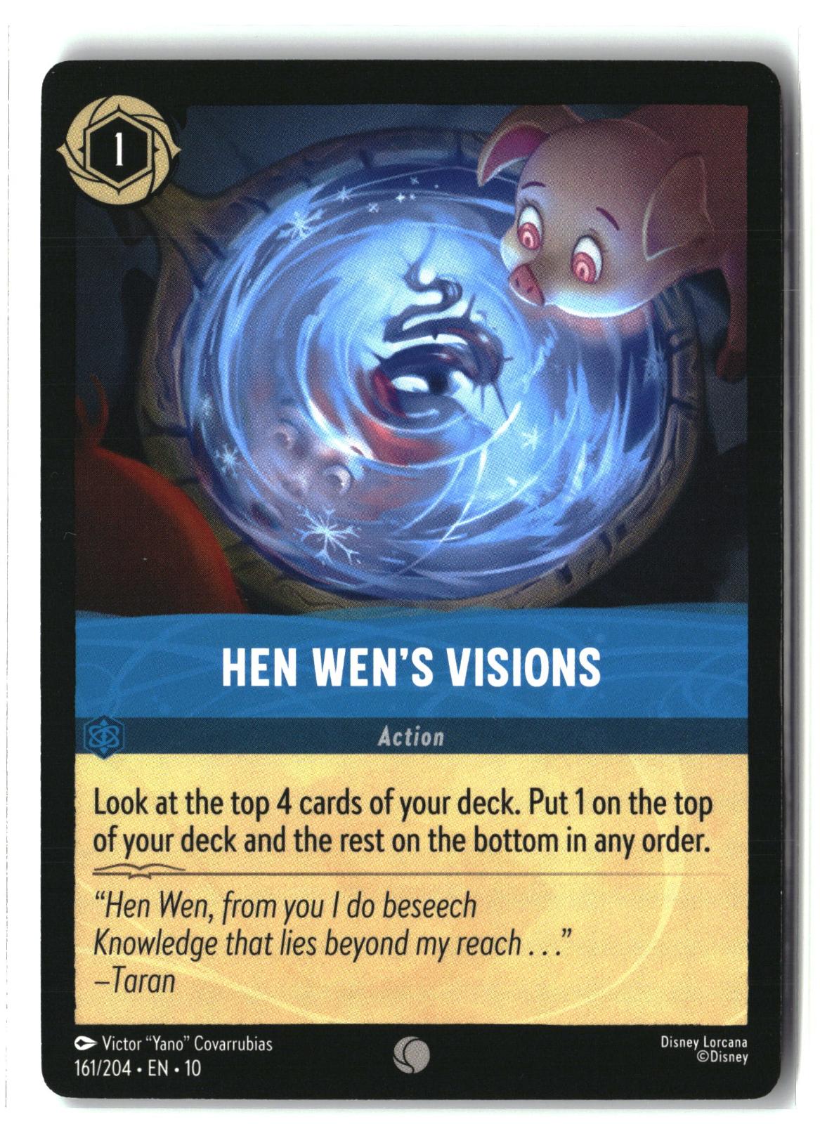 Hen Wen's Visions 161/204 Common Whispers in the Well Lorcana Lightly Played