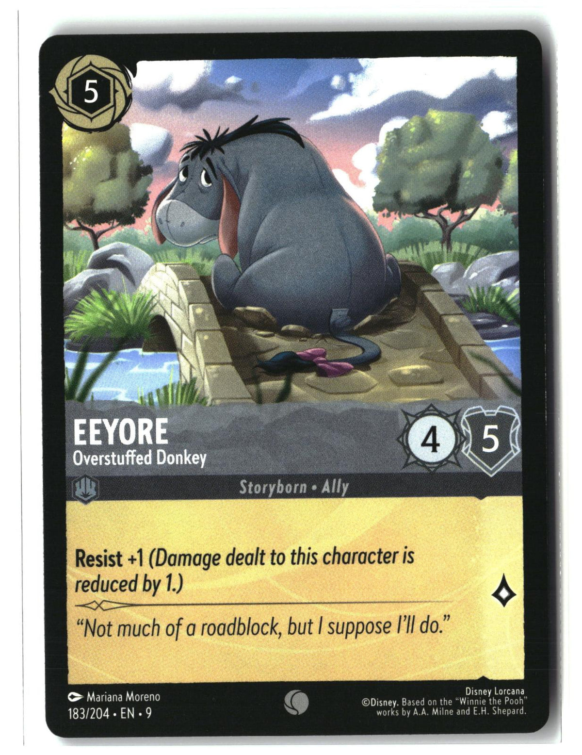 Eeyore - Overstuffed Donkey 183/204 Common Fabled Lorcana Lightly Played