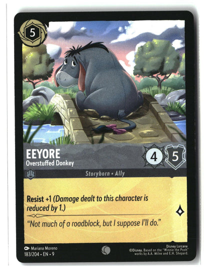 Eeyore - Overstuffed Donkey 183/204 Common Fabled Lorcana Lightly Played