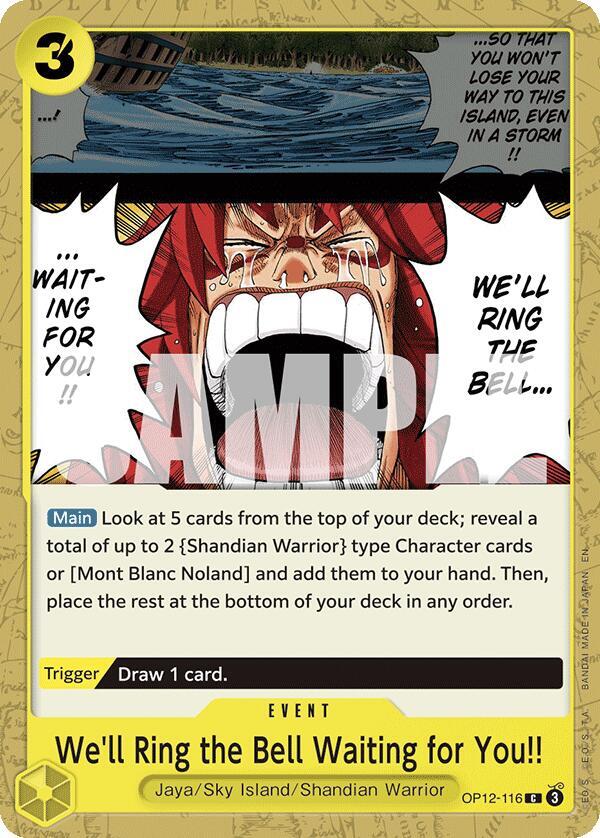 We'll Ring the Bell Waiting for You!! OP12-116 Legacy of the Master One Piece NM