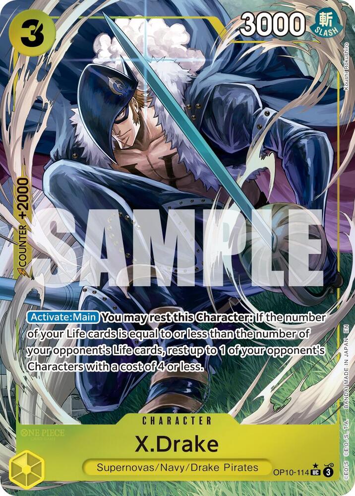 X.Drake (Alternate Art) OP10-114 Premium Booster -The Best- Vol. 2 One Piece Foil NM
