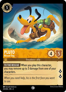 Pluto - Rescue Dog 20/204 Common Ursula's Return Lorcana Near Mint