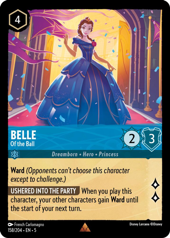 Belle - Of the Ball 158/204 Rare Shimmering Skies Lorcana Near Mint