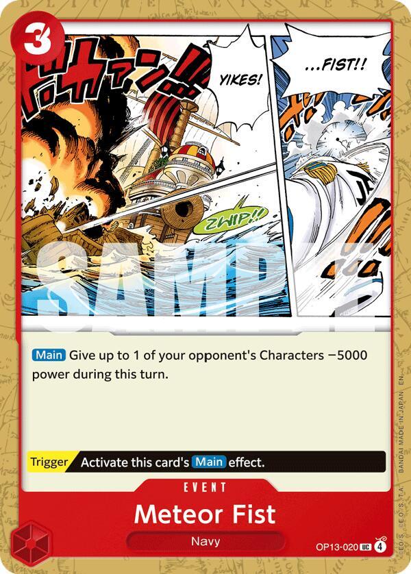 Meteor Fist OP13-020 Uncommon Carrying On His Will One Piece Near Mint