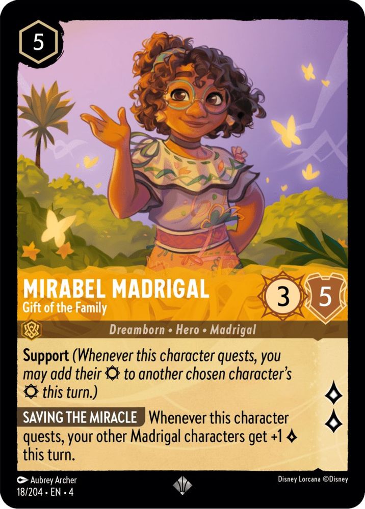 Mirabel Madrigal - Gift of the Family 18/204 Ursula's Return Lorcana NM