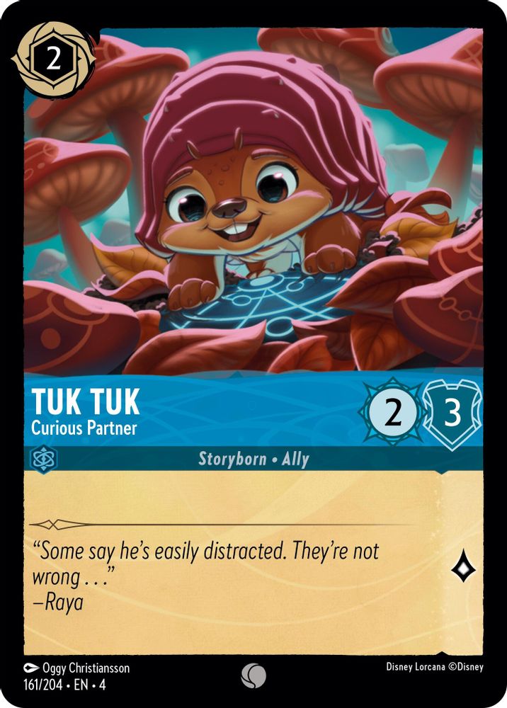 Tuk Tuk - Curious Partner 161/204 Common Ursula's Return Lorcana Near Mint