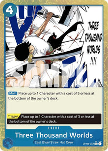 Three Thousand Worlds (Textured Foil) OP03-057 Premium Booster -The Best- One Piece NM