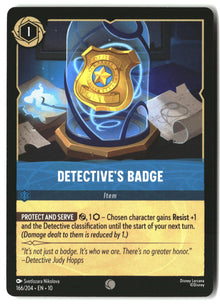 Detective's Badge 166/204 Common Whispers in the Well Lorcana Lightly Played