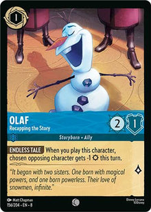 Olaf - Recapping the Story 156/204 Common Reign of Jafar Lorcana Near Mint