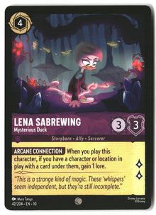 Lena Sabrewing - Mysterious Duck 42/204 Common Whispers in the Well Lorcana LP