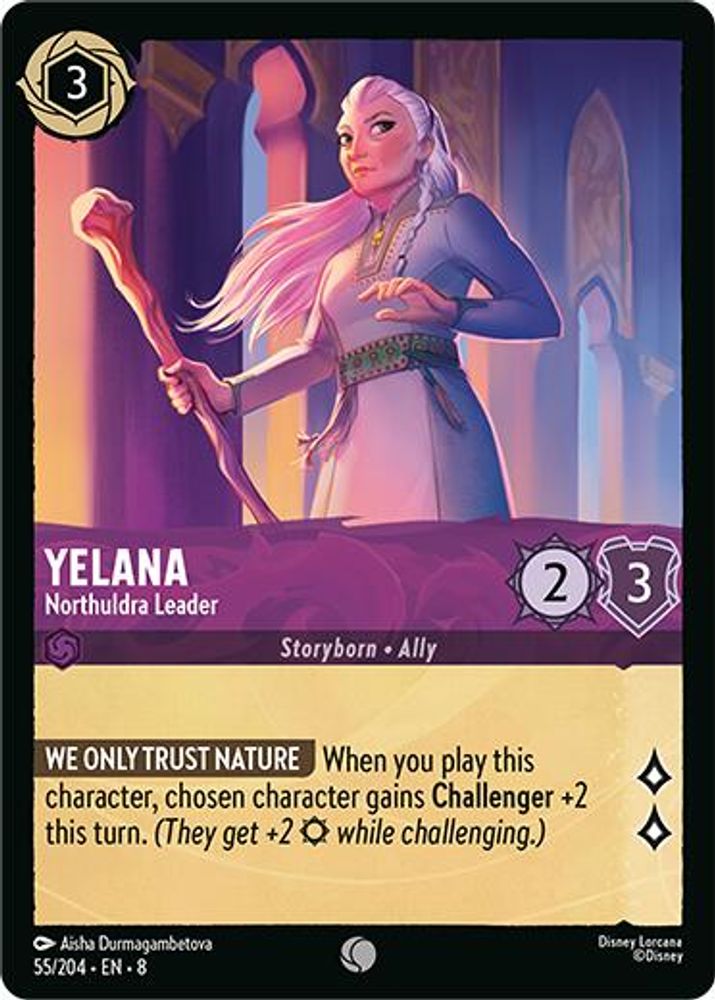 Yelana - Northuldra Leader 55/204 Common Reign of Jafar Lorcana Near Mint