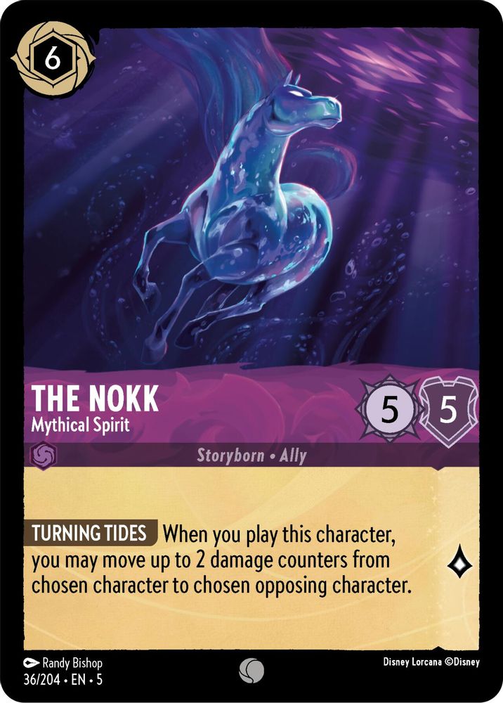 The Nokk - Mythical Spirit 36/204 Common Shimmering Skies Lorcana Near Mint