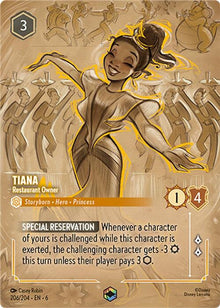Tiana - Restaurant Owner (Enchanted) 206/204 Azurite Sea Lorcana Holo NM