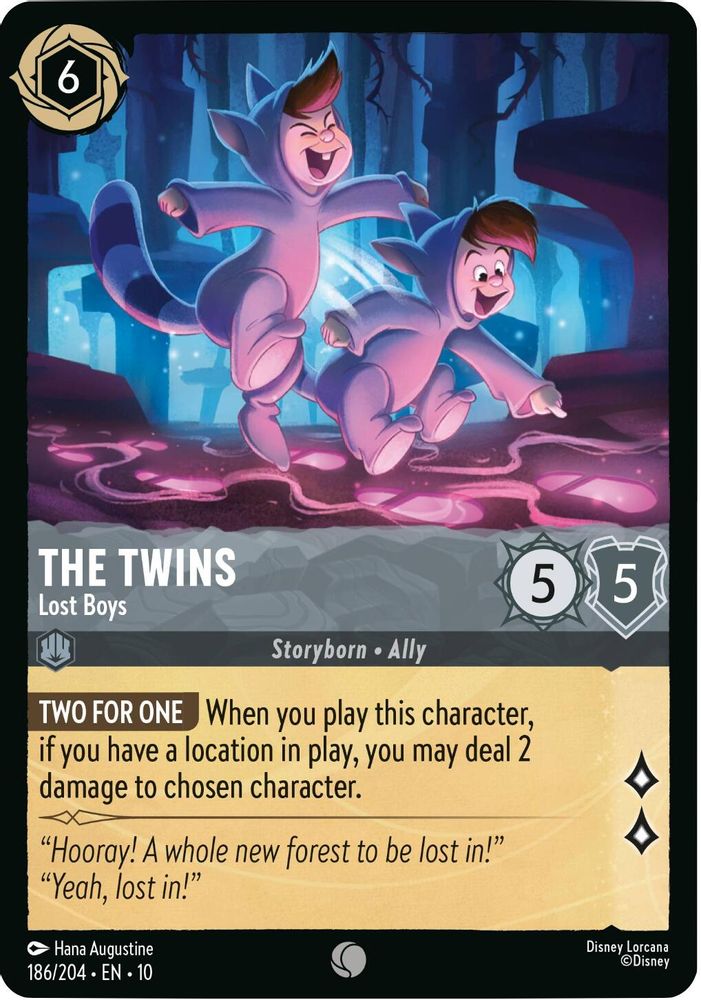The Twins - Lost Boys 186/204 Common Whispers in the Well Lorcana Near Mint