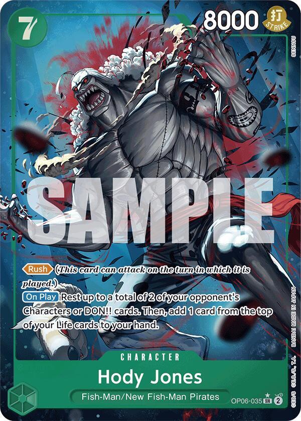 Hody Jones (Alternate Art) OP06-035 Premium Booster -The Best- One Piece Foil NM