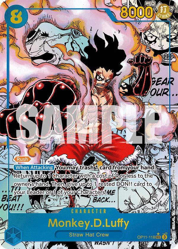 Monkey.D.Luffy (118) (Manga) OP11-118 A Fist of Divine Speed One Piece Foil NM