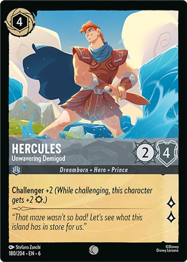 Hercules - Unwavering Demigod 180/204 Common Azurite Sea Lorcana Near Mint