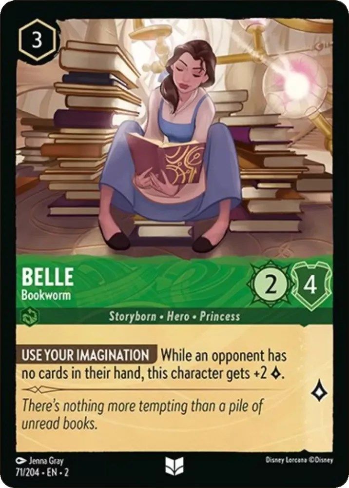 Belle - Bookworm 71/204 Uncommon Rise of the Floodborn Lorcana Near Mint