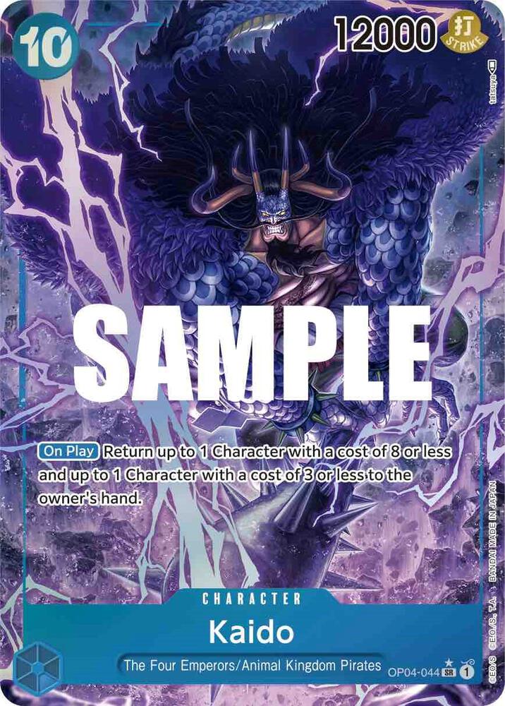 Kaido (Alternate Art) OP04-044 Super Rare Kingdoms of Intrigue One Piece Foil NM