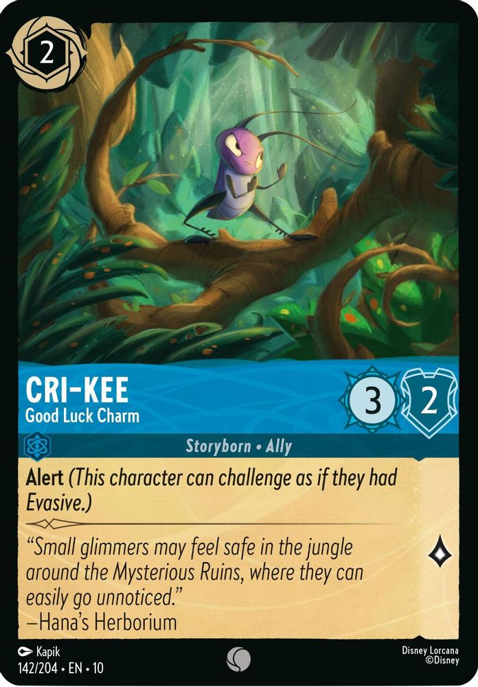 Cri-Kee - Good Luck Charm 142/204 Common Whispers in the Well Lorcana Near Mint