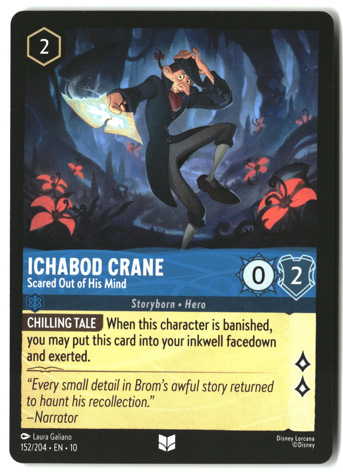 Ichabod Crane - Scared Out of His Mind 152/204 Whispers in the Well Lorcana LP
