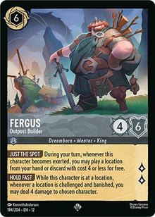 Fergus - Outpost Builder 194/204 Super Rare Wilds Unknown Lorcana Near Mint