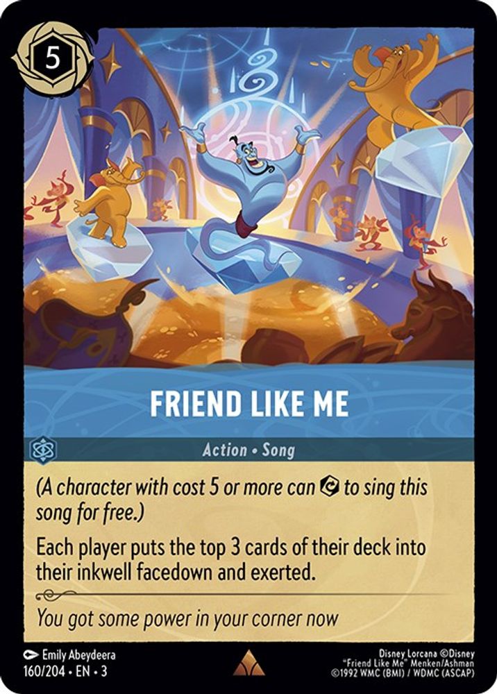 Friend Like Me 160/204 Rare Into the Inklands Lorcana Near Mint