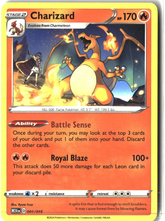 Charizard 001/015 Promo McDonald's Promos 2024 Pokemon Near Mint