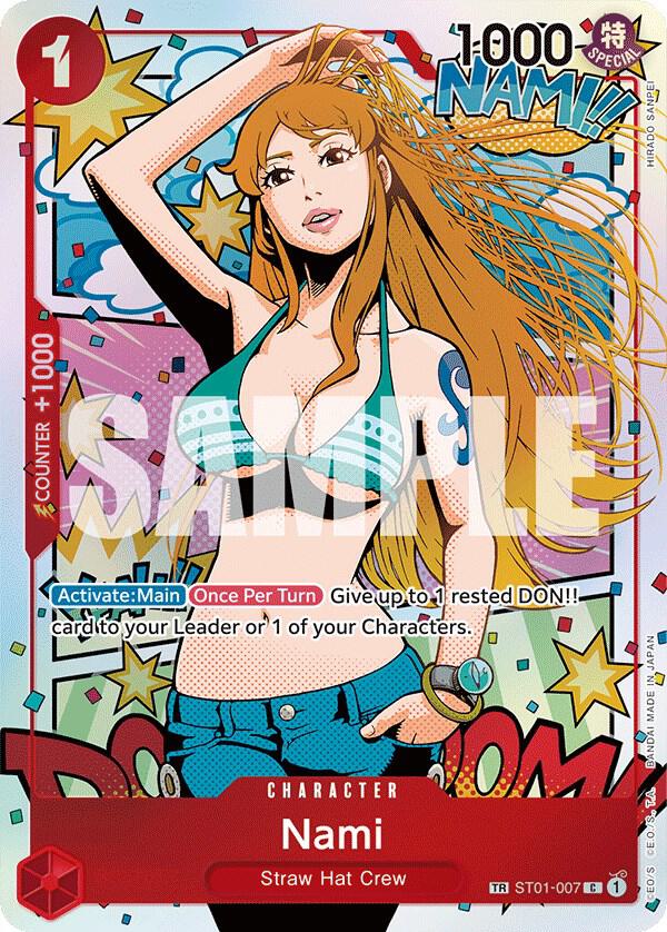 Nami (TR) ST01-007 Treasure Rare Wings of the Captain One Piece Foil Near Mint