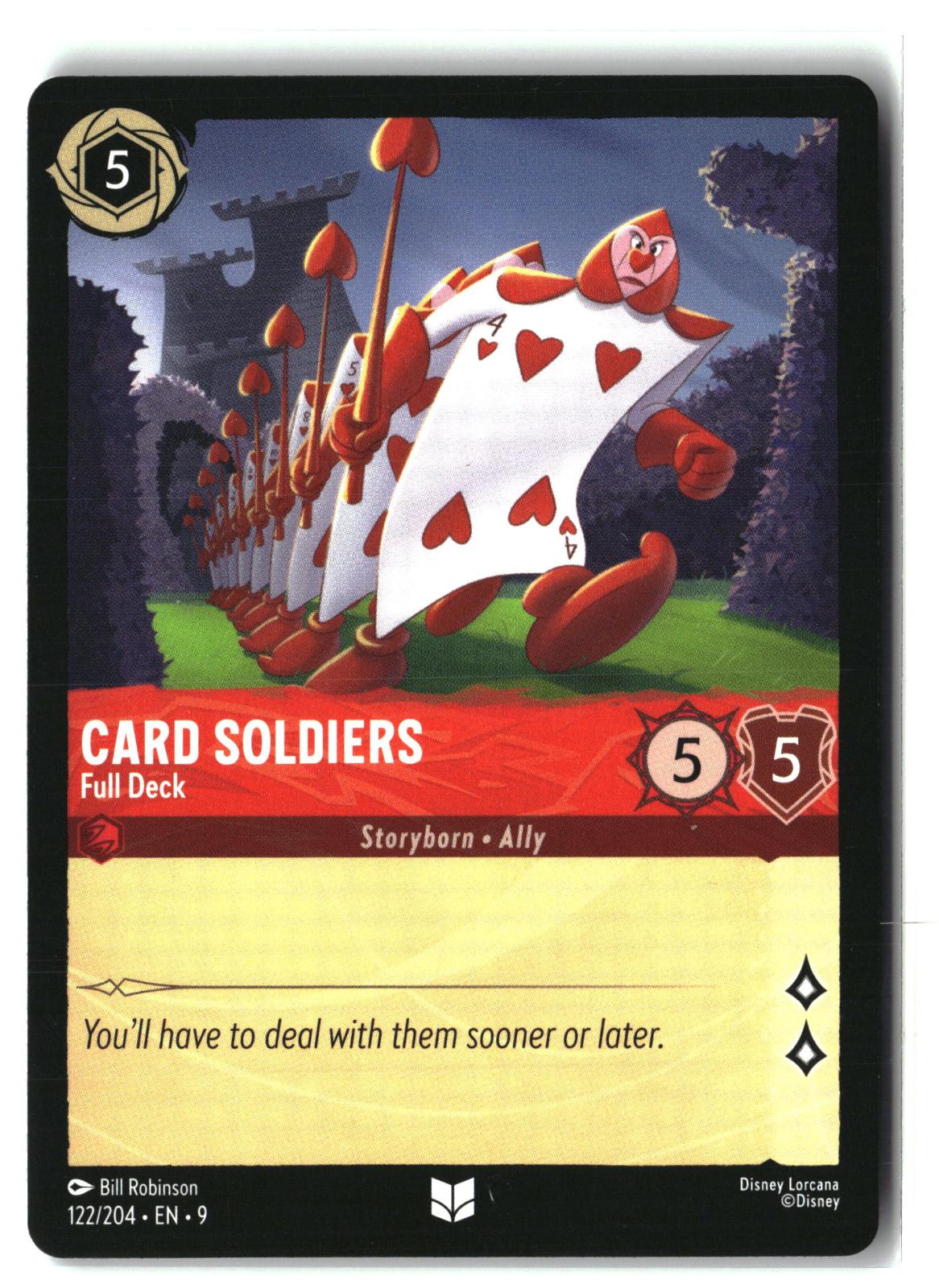 Card Soldiers - Full Deck 122/204 Uncommon Fabled Lorcana Near Mint
