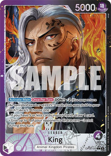 King (057) (Parallel) OP08-057 Leader Two Legends One Piece Foil Near Mint