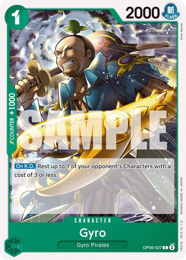 Gyro OP06-027 Common Wings of the Captain One Piece Near Mint