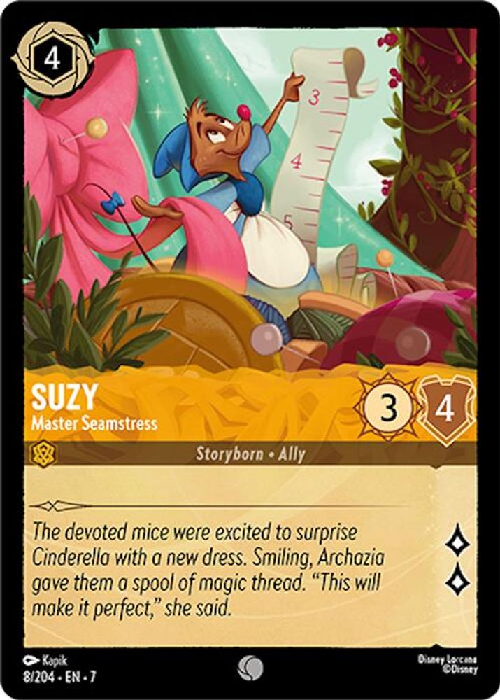 Suzy - Master Seamstress 8/204 Common Archazia's Island Lorcana Near Mint