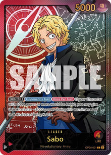 Sabo (SP) OP05-001 Leader Extra Booster: Anime 25th Collection One Piece Foil NM