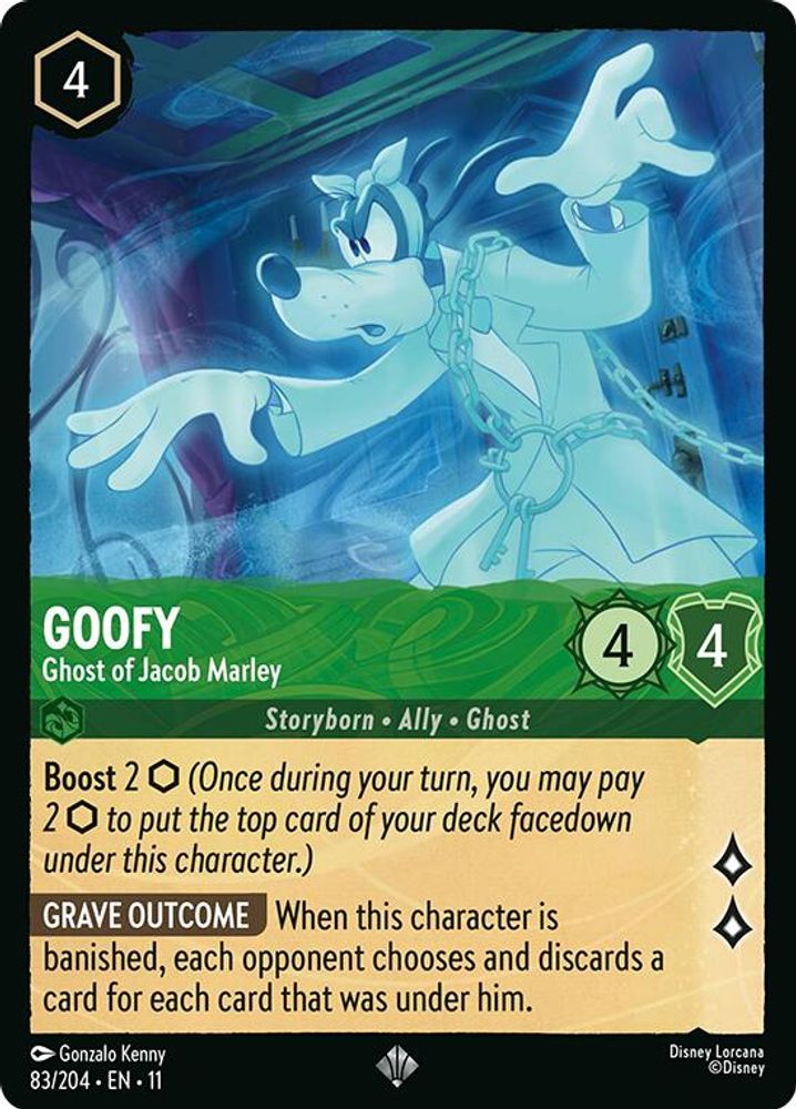 Goofy - Ghost of Jacob Marley 83/204 Super Rare Winterspell Lorcana Near Mint