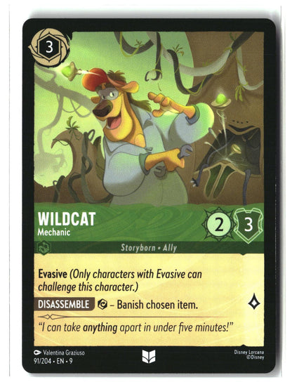 Wildcat - Mechanic 91/204 Uncommon Fabled Lorcana Lightly Played
