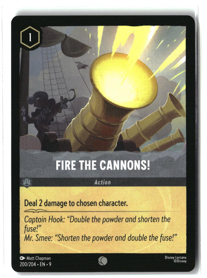 Fire the Cannons! 200/204 Common Fabled Lorcana Lightly Played