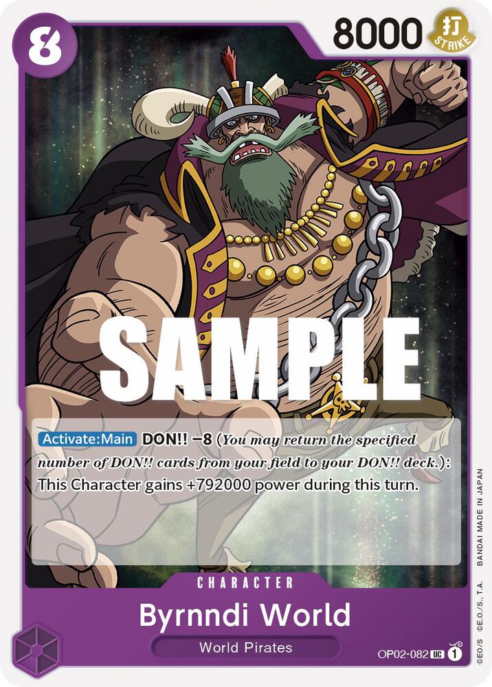 Byrnndi World OP02-082 Uncommon Paramount War One Piece Near Mint