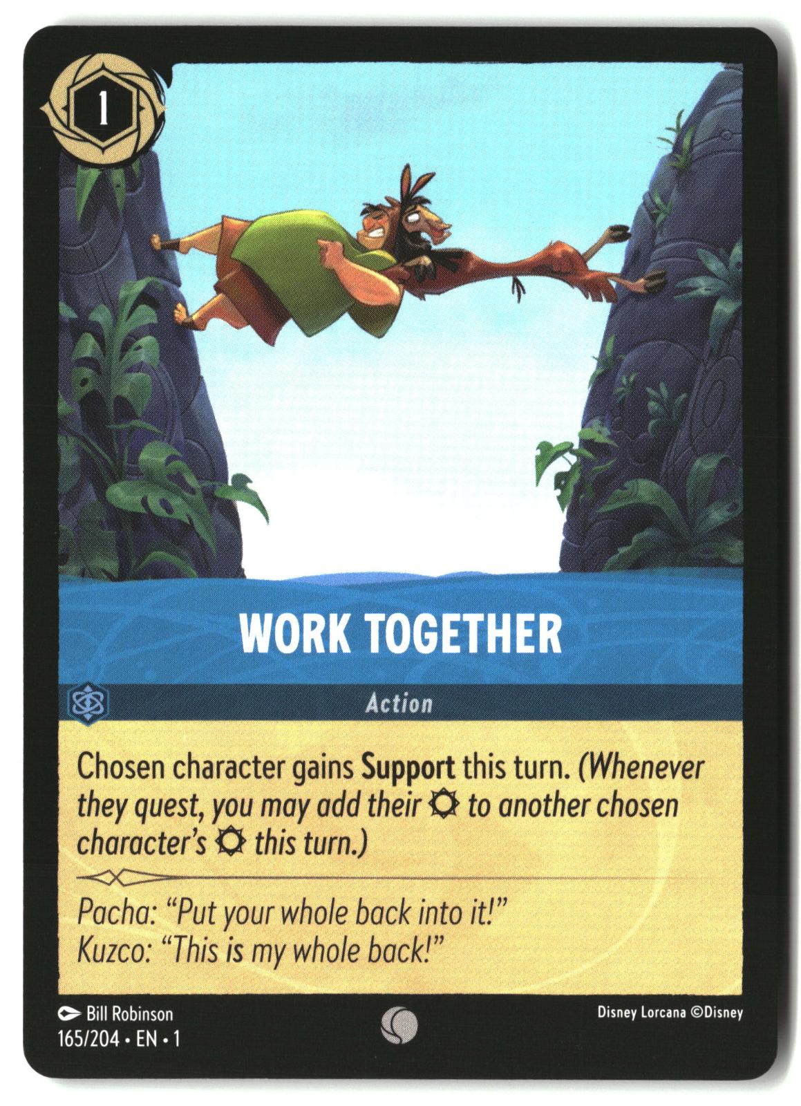 Work Together 165/204 Common The First Chapter Lorcana Lightly Played