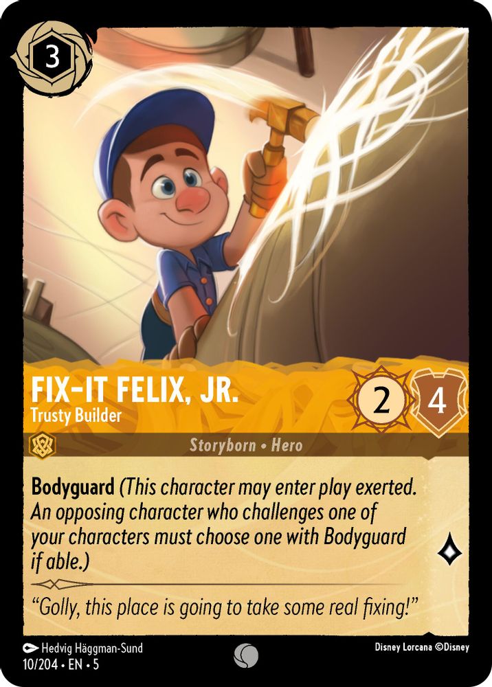 Fix-It Felix, Jr. - Trusty Builder 10/204 Common Shimmering Skies Lorcana NM