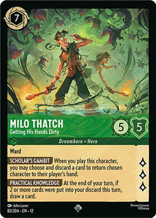 Milo Thatch - Getting His Hands Dirty 82/204 Super Rare Wilds Unknown Lorcana NM