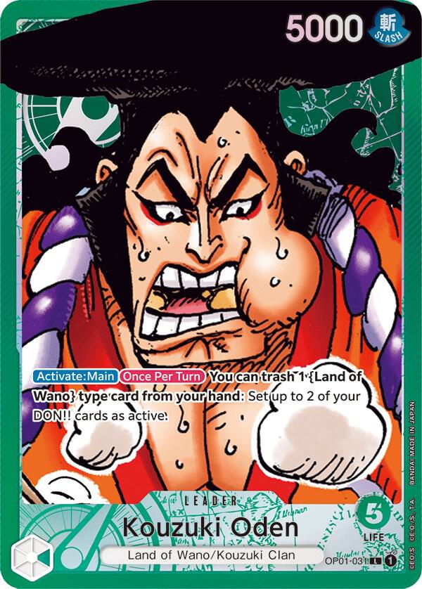 Kouzuki Oden (Parallel) OP01-031 Leader Romance Dawn One Piece Foil Near Mint