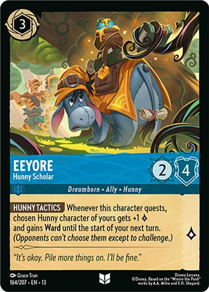 Eeyore - Hunny Scholar 164/204 Uncommon Attack of the Vine! Lorcana Near Mint