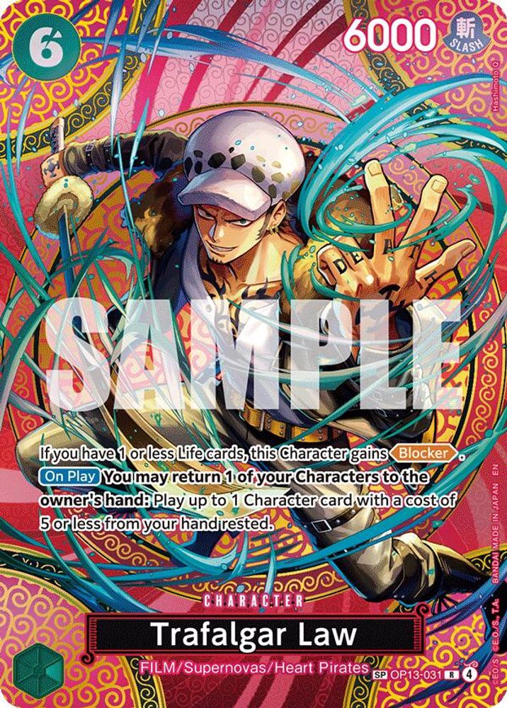 Trafalgar Law (SP) OP13-031 Rare Adventure on Kami's Island One Piece Foil NM