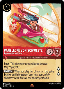 Vanellope von Schweetz - Random Roster Racer 124/204 Shimmering Skies Lorcana NM