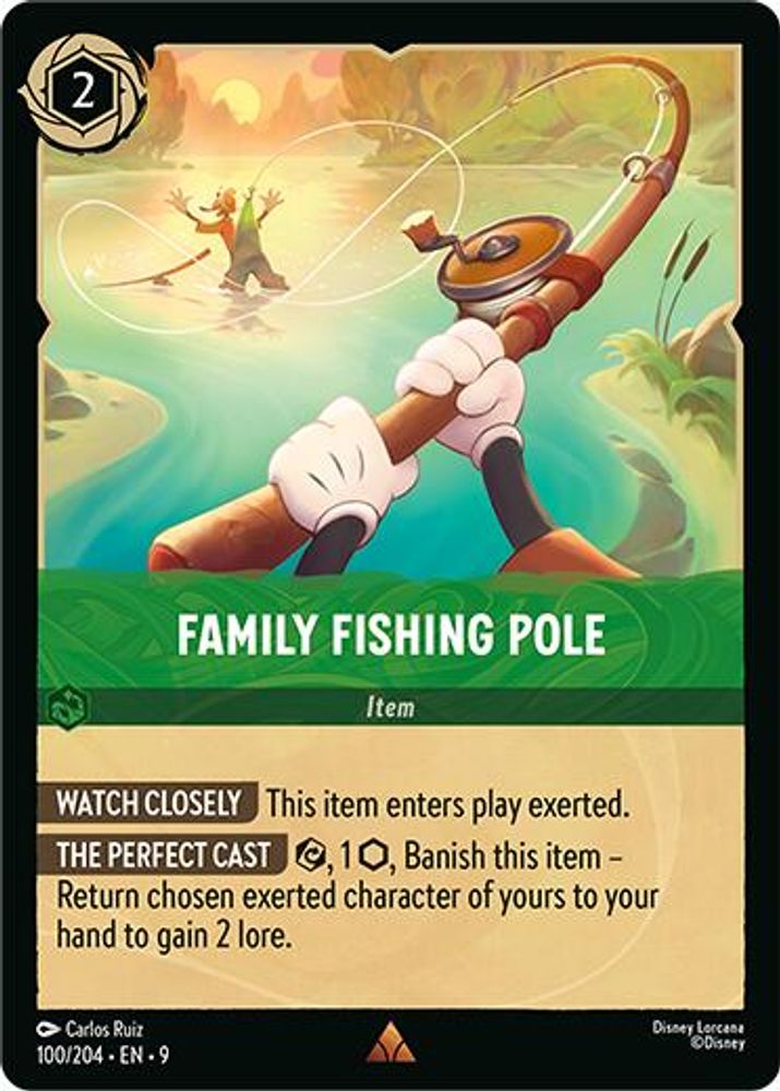 Family Fishing Pole 100/204 Rare Fabled Lorcana Near Mint