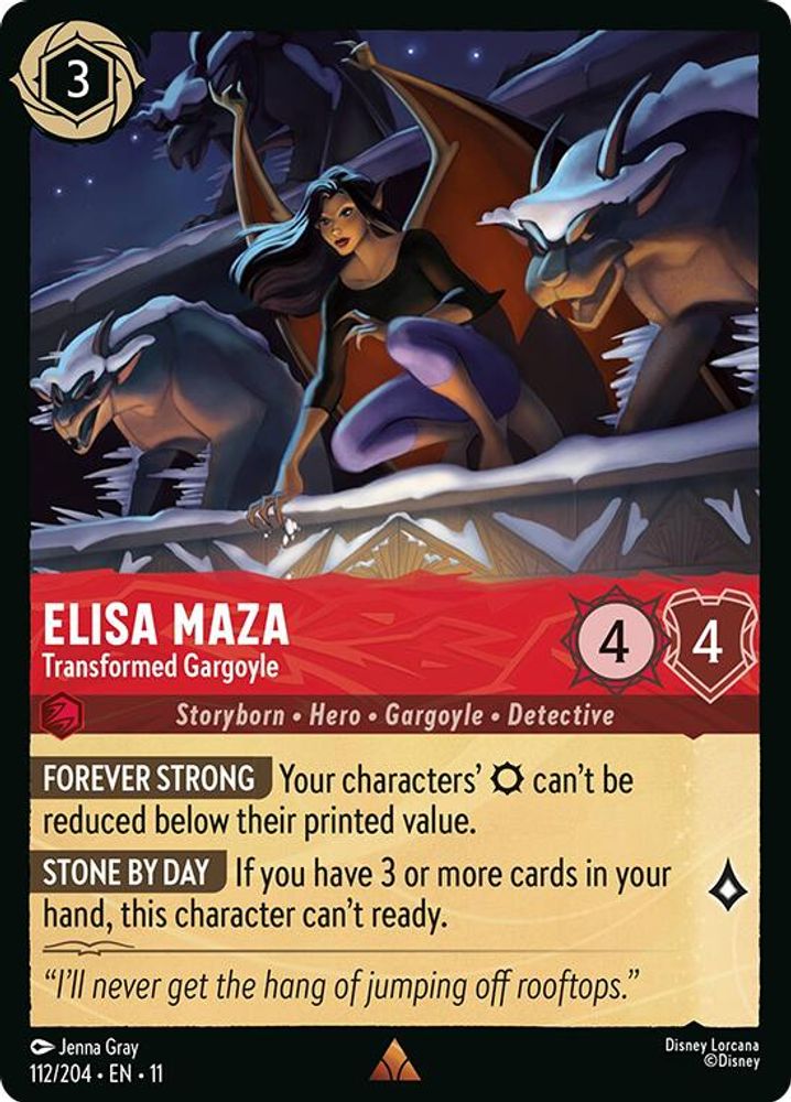 Elisa Maza - Transformed Gargoyle 112/204 Rare Winterspell Lorcana Near Mint