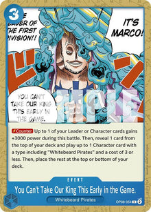 You Can't Take Our King This Early in the Game. OP08-054 Two Legends One Piece NM