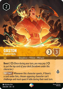 Gaston - Frightful Bully (Epic) 206/204 Whispers in the Well Lorcana Holo NM